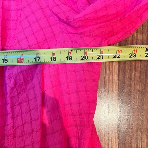 VINTAGE | Chicos hot pink lightweight textured blazer jacket - Picture 8 of 10